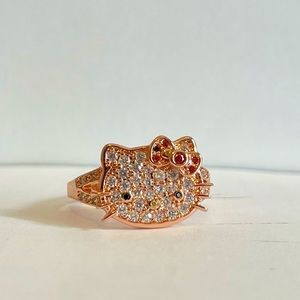 Rose gold colored Hello Kitty Ring size 6 NWT costume jewelry